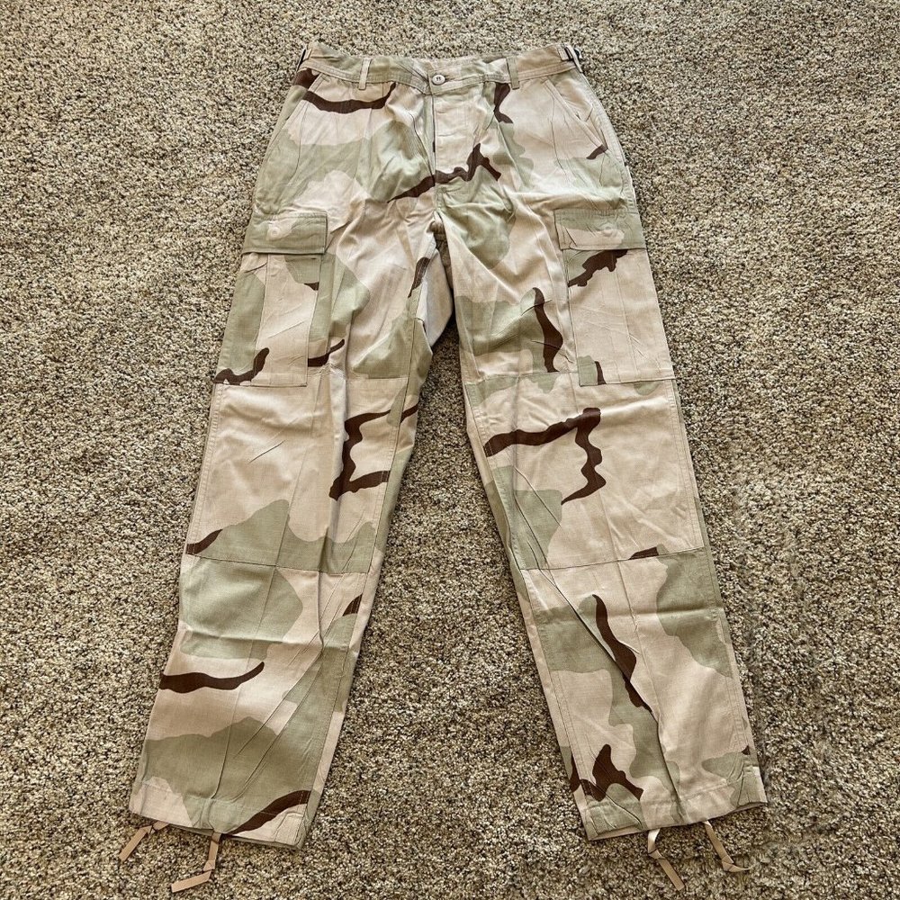 US Military Issue Combat Trouser Pants Mens M Beige Desert Camoflage NEW - Picture 1 of 11